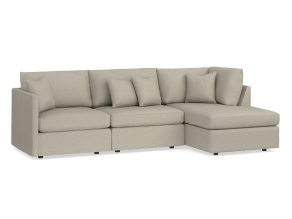 Beckham Small Chaise Sectional Sectionals Bassett Furniture 2