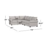 Alexander Roll Arm Large L Sectional Sectionals Bassett Furniture 12