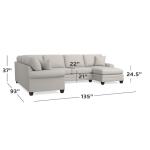 Carolina Sock Arm U-Shaped Sectional - Image 4