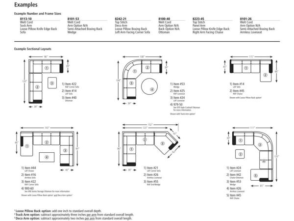 Smith Brothers Build Your Own (8000 Series) Casual 4 Seat Sectional with Right Chaise - Image 3
