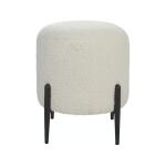 Arles White Shearling Ottoman 23715