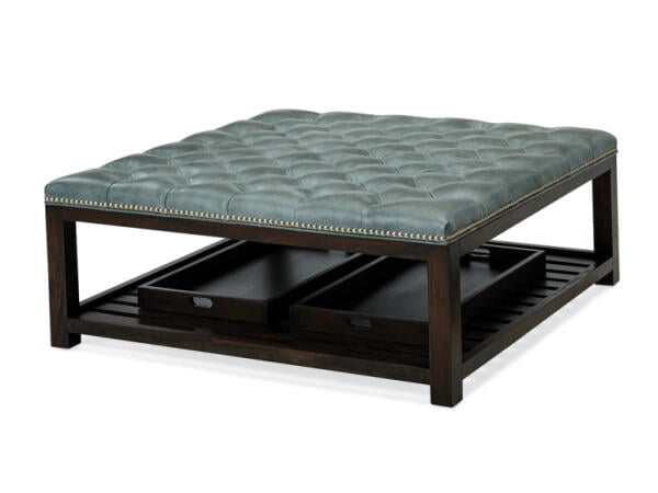 Rand Square Tufted Ottoman Ottomans & Poufs Massoud Furniture