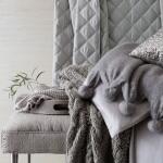 Quilted Silken Solid Grey Coverlet - Image 3