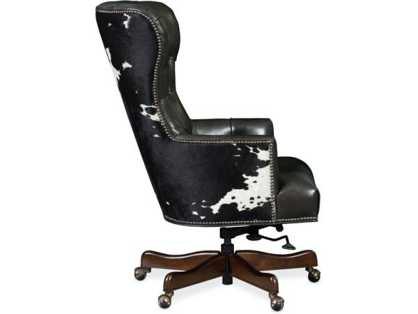 Katherine Executive Swivel Tilt Chair w/ Black & White HOH - Image 2
