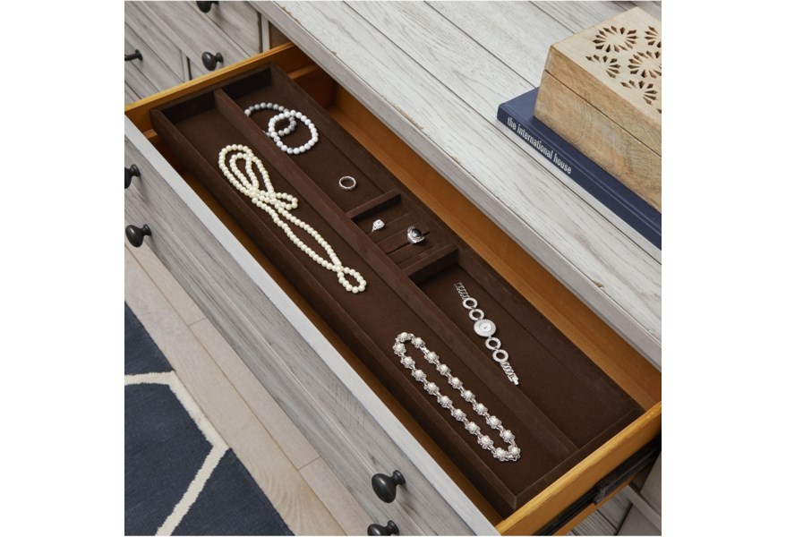 Modern Farmhouse 8-Drawer Dresser With Felt-Lined Drawers - Image 3
