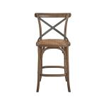 Bentwood Counter Stool With Metal Back