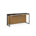 Laptop Desk Natural Walnut w/ Black Steel Legs 6102 - Image 2