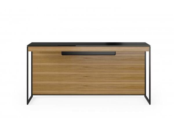 Laptop Desk Natural Walnut w/ Black Steel Legs 6102 Desks BDI