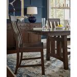 Transitional Solid Wood Side Chair With Slatted Back - Image 4
