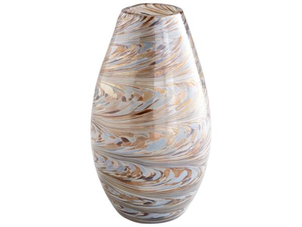 Caravelas Vase | Metallic Sand Swirl – Small Accessories Cyan Design 2