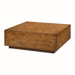 Square Coffee Table With Plinth Base