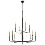Apollo Chandelier Noir Aged Brass Medium