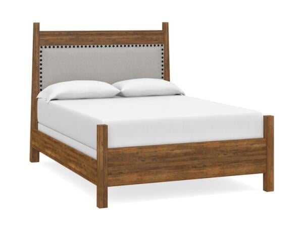 Heritage Maple Queen Upholstered Panel Bed Beds Bassett Furniture