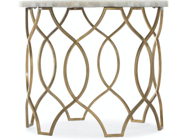 Hooker Furniture Living Room Melange Corrina Round Lamp Table Lighting Hooker Furniture