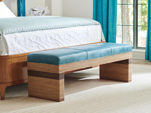 Rosemead Leather Bench - Image 2