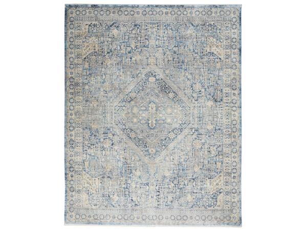 Lustrous Weave Blue/Ivory Rugs Customizable