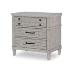 Modern Farmhouse 3-Drawer Nightstand With Built-In Outlet