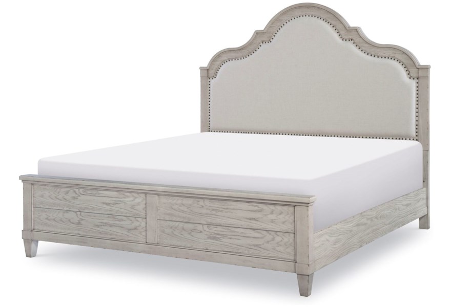 Queen Upholstered Panel Bed - Image 1