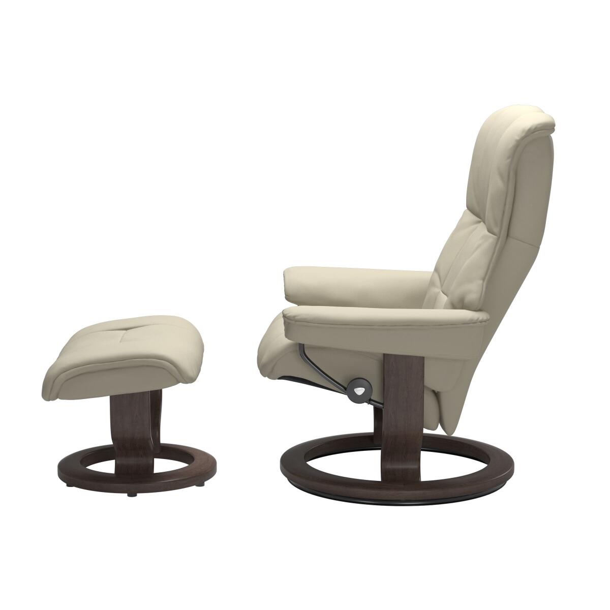 Stressless® Mayfair (L) Classic Base Recliner with Ottoman Recliners Stressless 6