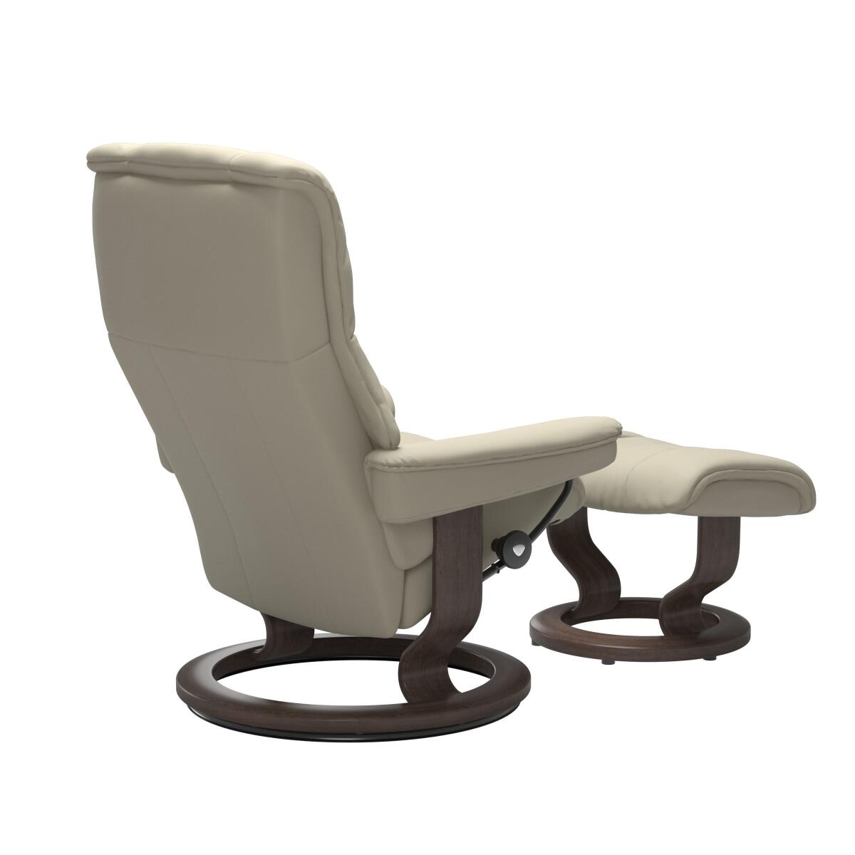 Stressless® Mayfair (L) Classic Base Recliner with Ottoman Recliners Stressless 8