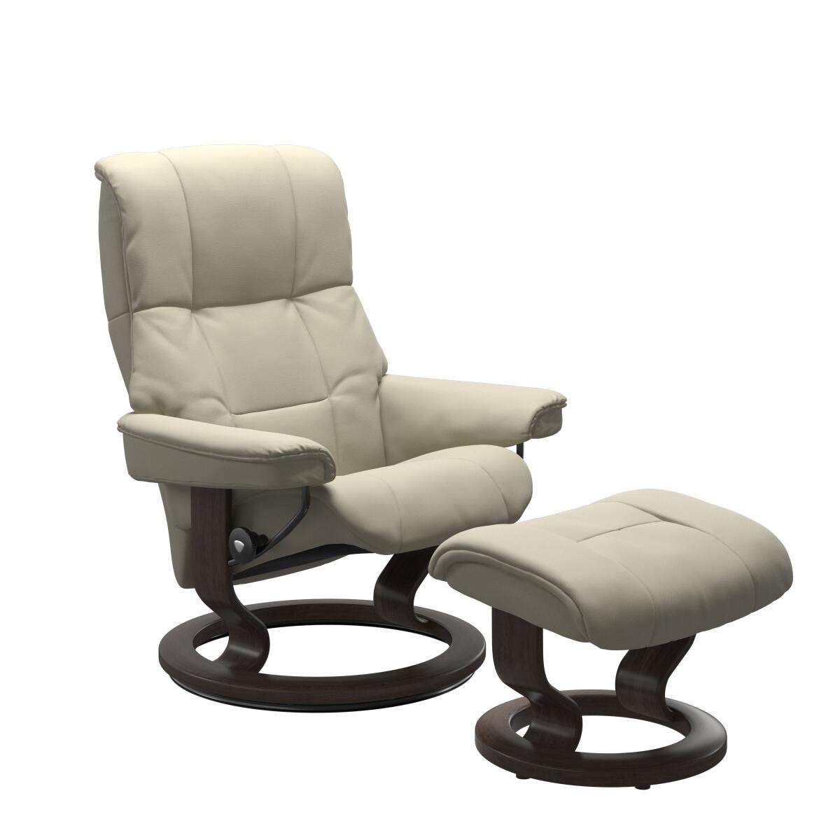 Stressless® Mayfair (L) Classic Base Recliner with Ottoman Recliners Stressless 5