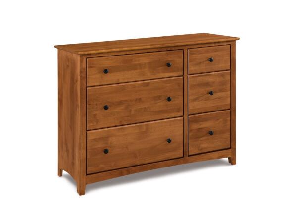 Shaker 6 Drawer Combo Dresser Dressers Archbold Furniture