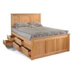 Tall 6 Drawer with Flat Panel Headboard