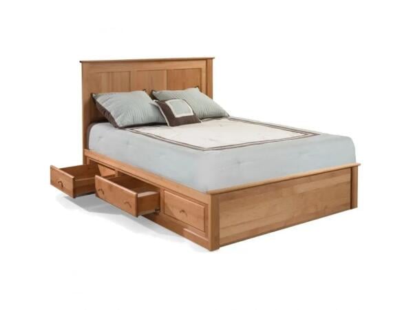 Heritage Queen Solid Alder Plank Bed Beds Archbold Furniture 4