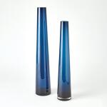 Glass Tower Vase-blue Small