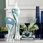 Glass Tower Vase-blue Small - Image 2