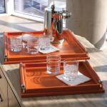 Wrapped Handle Tray-coral Leather - Image 2