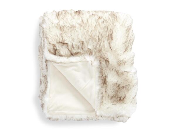 60 Inch Cream Faux Fur Throw Blanket Throws K&K Interiors