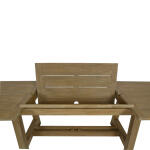 Coastal Teak 79"-118" Dining Table With Leaf Extension - Image 3