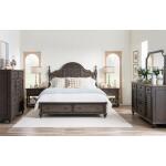 Kingston Louvered Poster Bed w/ Storage King - Image 2