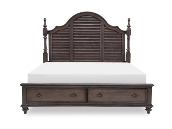 Kingston Louvered Poster Bed w/ Storage King Beds Legacy Classic Furniture