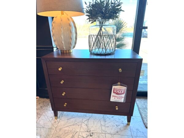 Oliver Home Furnishings  Mahogany Chest Accent Furniture