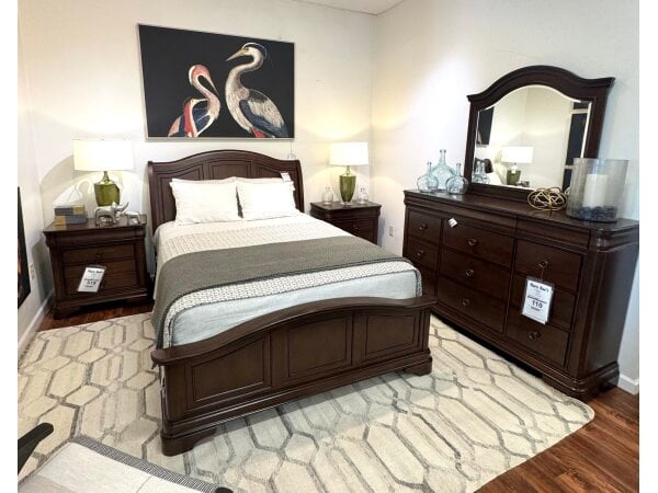 Elements Queen Sleigh Bed, Dresser, Mirror, & 2 Night Stands Bedroom Sets