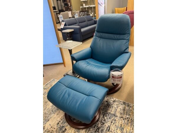 Ekornes Sunrise Medium Chair and Ottoman Chairs
