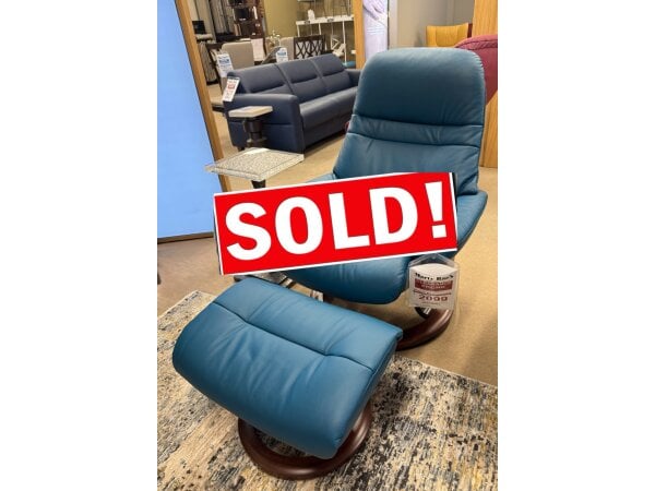 Ekornes Sunrise Medium Chair and Ottoman Chairs