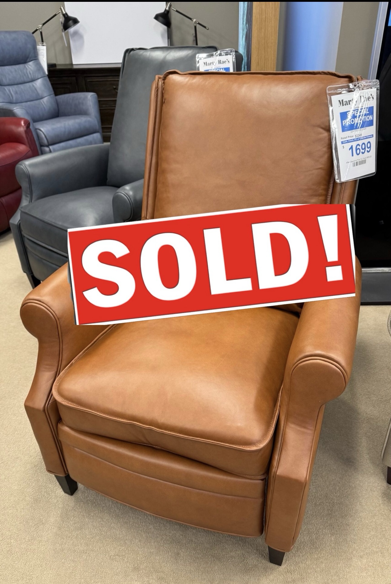 High Rock Power Leather Recliner