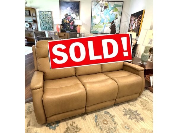Hooker Power Leather Reclining Sofa Clearance