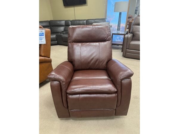 Man Wah Leather Swivel Glider Recliner Clearance