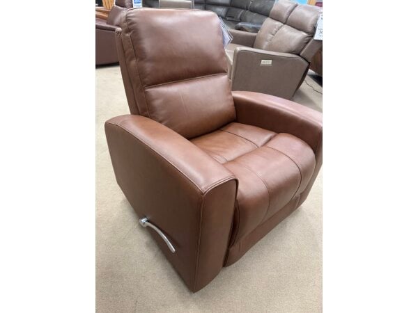 Man Wah  Leather Swivel Gliding Recliner Clearance