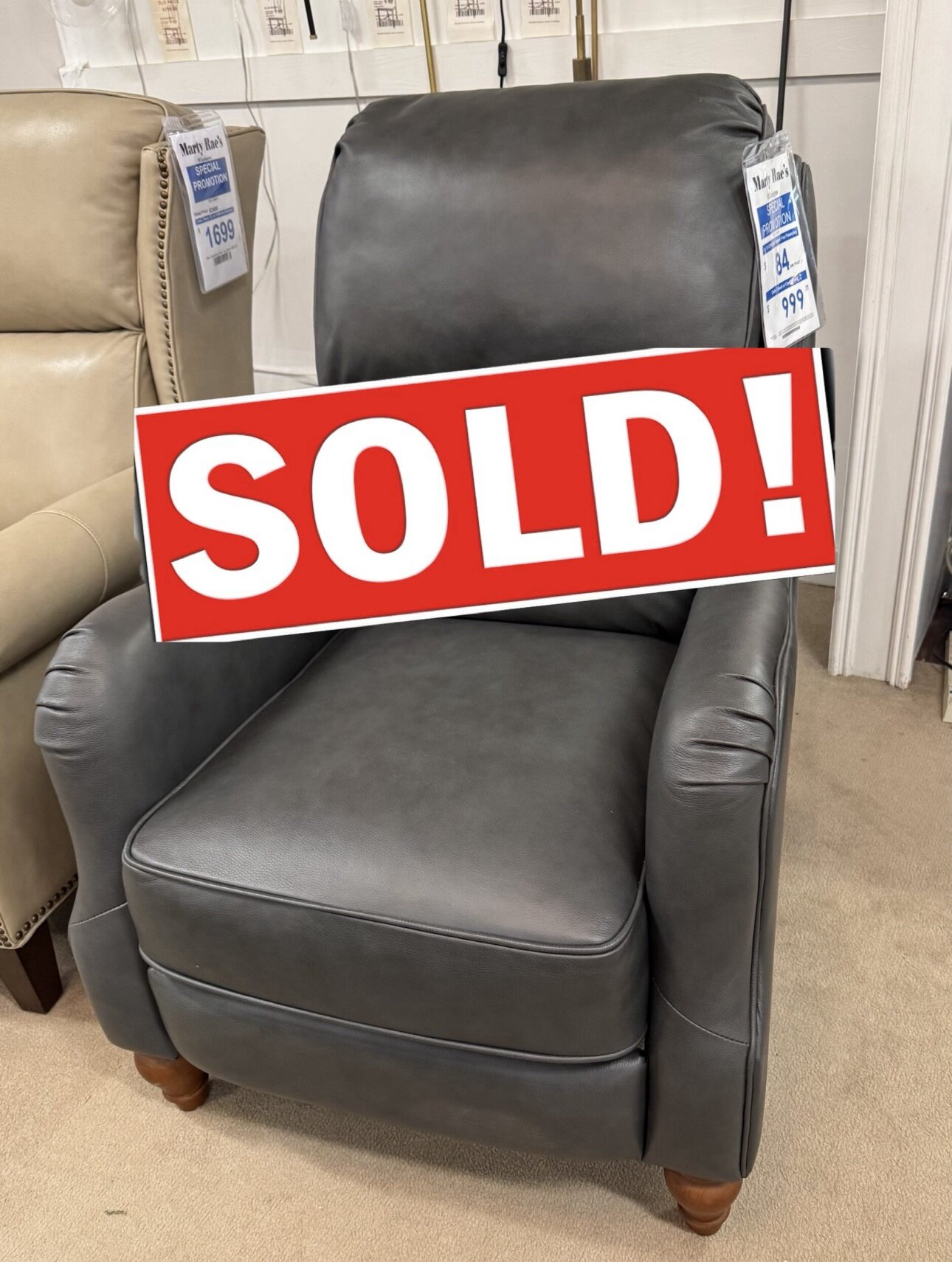 Synergy Leather Recliner Inv.#9586
