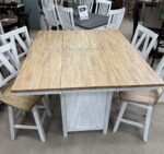 Liberty Kitchen Island With Self Storing Leaf And 4 Swivel Counter Stools - Image 2