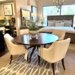 American Drew 60” Dining Table and 4 Host Chairs