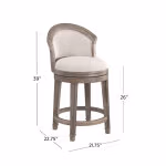 Monae Wood Stool - Image 9