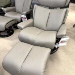 Stressless Medium Leather Chair and Ottoman #17112   (Save $700 off)