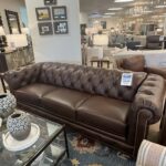 Smith Brothers Tufted Leather Sofa Inv.#18336